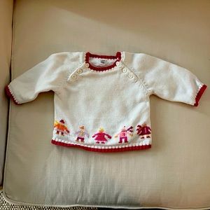 Holiday Baby Gap girl’s sweater. Excellent condition.